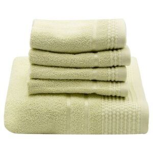Gold Coast 100% Cotton Luxurious Bath Sheet and 4 Bonus Washcloths in Fern Green